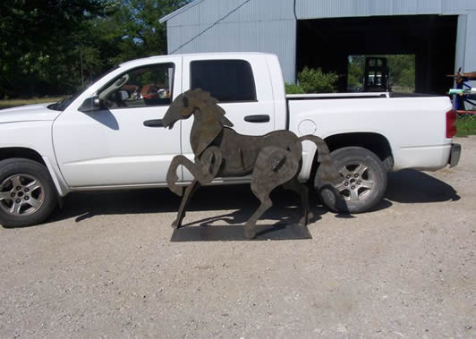 plasma cutting metal horse